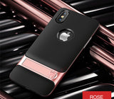 Flip Kickstand Shock Proof Back Cover For iPhone X by H&A