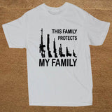 This Family Protects My Family Gun Statement Shirt