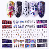 12 Patterns/Set Boho Dream Catcher Nail Art Stickers